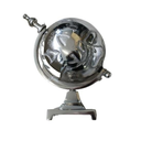 Embossed World Globe on Base Silver at online8 furniture store Auckland