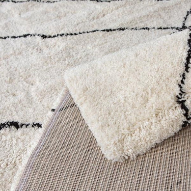Evie Nordic Cream Black Rug at online8 furniture store Auckland