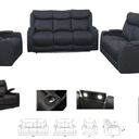 Excalibur Electric Recliner Lounge Suite - 3+2 Seater at online8 furniture store Auckland