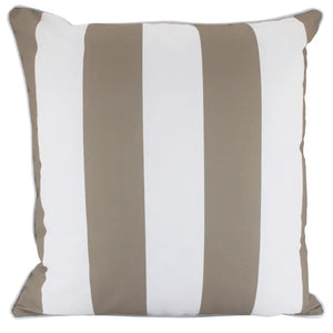 Latte Stripe Outdoor Cushion 50x50cm