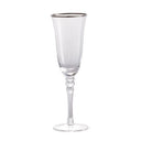 Felicity flute Set/4 -Silver Rim at online8 furniture store Auckland