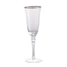 Felicity flute Set/4 -Silver Rim at online8 furniture store Auckland