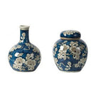 Floral Ceramic Jar Set/4 at online8 furniture store Auckland