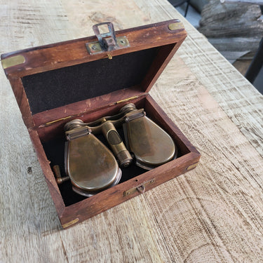 Folding Brass Binocular | Monocular | Vintage Style at online8 furniture store Auckland