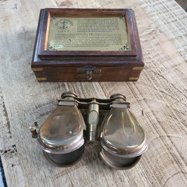 Folding Brass Binocular | Monocular | Vintage Style at online8 furniture store Auckland
