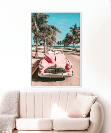 Framed Canvas Art - Classic Pink at online8 furniture store Auckland