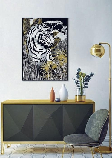 Framed Canvas Art - Golden Bengal at online8 furniture store Auckland