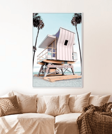 Framed Canvas Art - Miami Beach at online8 furniture store Auckland