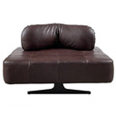 Georgio XL Leather Chair Cuba Brown | Extra Large Ottoman at online8 furniture store Auckland