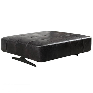Georgio XL Leather Chair Slate Black | Extra Large Ottoman at online8 furniture store Auckland