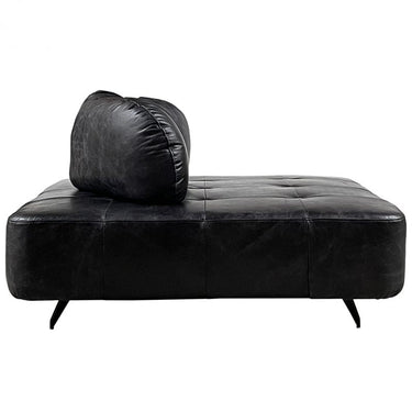 Georgio XL Leather Chair Slate Black | Extra Large Ottoman at online8 furniture store Auckland