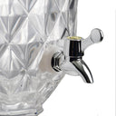Glass Drink Dispenser - Diamond Pattern at online8 furniture store Auckland