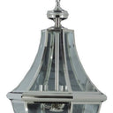 Glass Pendant - Nickle Plated / Clear Glass at online8 furniture store Auckland