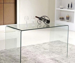 U Glass Hall Table