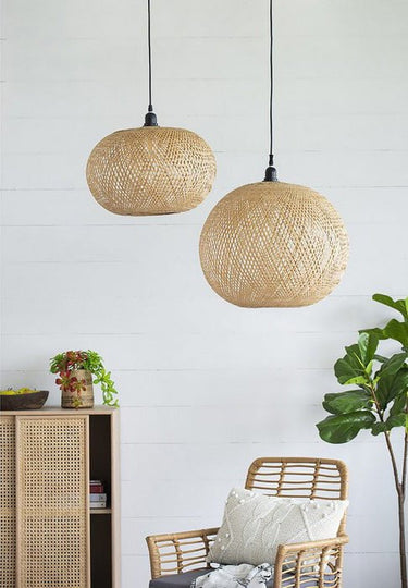 Globe Bamboo Hanging Light at online8 furniture store Auckland