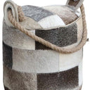Goat Hide Door Stop - Round at online8 furniture store Auckland