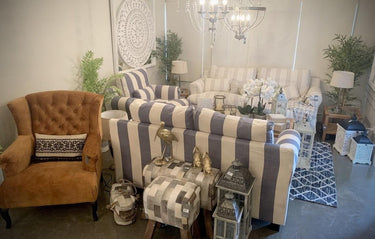 Goat skin stool at online8 furniture store Auckland