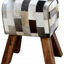 Goat skin stool at online8 furniture store Auckland