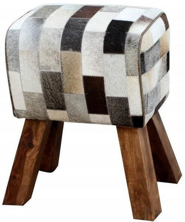 Goat skin stool at online8 furniture store Auckland
