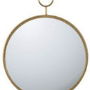 Gold Framed Round Mirror - Medium at online8 furniture store Auckland