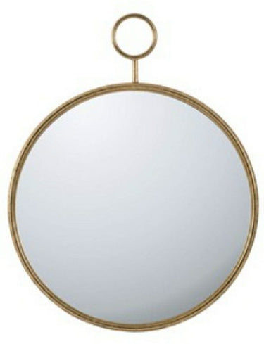 Gold Framed Round Mirror - Medium at online8 furniture store Auckland