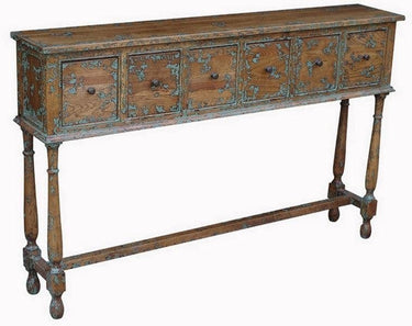 Hall Table with Verdigris Accents at online8 furniture store Auckland
