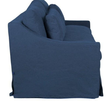 Hampton 2.5 Seater Slip Cover Sofa - Blue at online8 furniture store Auckland