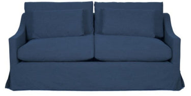 Hampton 2.5 Seater Slip Cover Sofa - Blue at online8 furniture store Auckland