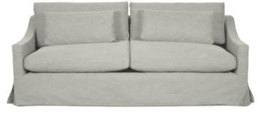 Hampton 2.5 Seater Slip Cover Sofa - Pastel Grey at online8 furniture store Auckland