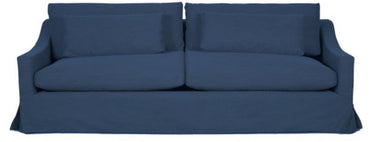 Hampton 3.5 Seater Slip Cover Sofa - Blue at online8 furniture store Auckland