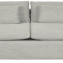 Hampton 3.5 Seater Slip Cover Sofa - Pastel Grey at online8 furniture store Auckland