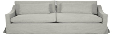 Hampton 3.5 Seater Slip Cover Sofa - Pastel Grey at online8 furniture store Auckland