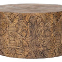 Hand Carved Round Coffee Table at online8 furniture store Auckland