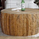 Hand Carved Round Coffee Table at online8 furniture store Auckland