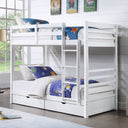 Harriet Bunk Bed with Two Single Mattress - White at Online8 Furniture Auckland NZ