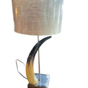 Horn Table Lamp with Nickel Base at online8 furniture store Auckland