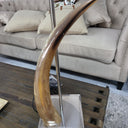 Horn Table Lamp with Nickel Base at online8 furniture store Auckland