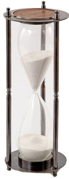 Hourglass with Brass Stand at online8 furniture store Auckland