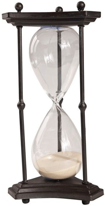 Hourglass with Gold Sand on Stand at online8 furniture store Auckland