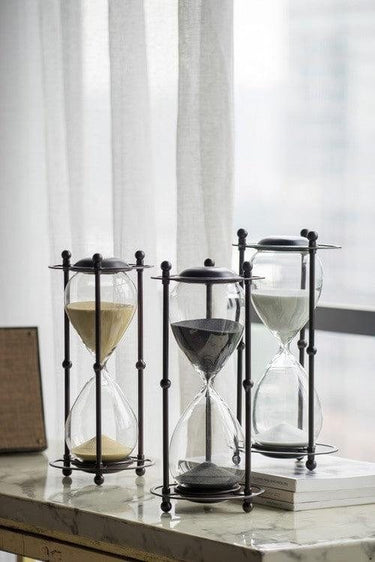 Hourglass with Iron Stand at online8 furniture store Auckland