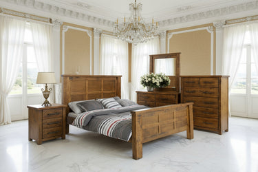 Industrial Bedroom Suite 6Pcs - Queen at online8 furniture store Auckland