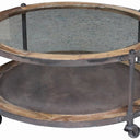 Industrial Coffee Table - Reclaimed Elm at online8 furniture store Auckland