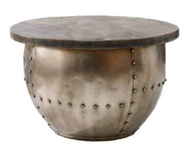 Industrial coffee table with Metal Base at online8 furniture store Auckland