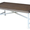 Industrial Coffee Table with Metal Legs at online8 furniture store Auckland