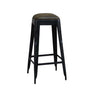 Industrial leather barstool at online8 furniture store Auckland