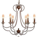 Iron Chandelier with Antique Gold Foil at online8 furniture store Auckland