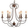 Iron Chandelier with Antique Gold Foil at online8 furniture store Auckland