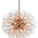 Iron In Hairline Brass Plated Chandelier at online8 furniture store Auckland