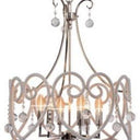 Iron Nickel Plated/Clear Glass Chandelier at online8 furniture store Auckland