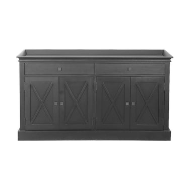 Island Life 4 Door 2 Draw Sideboard Black at online8 furniture store Auckland